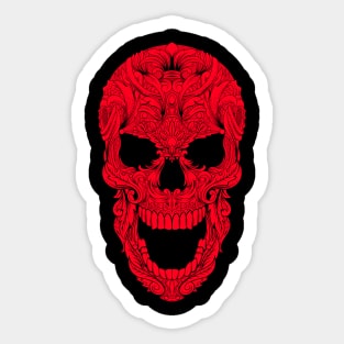 Skull Ornament 1.1 Sticker